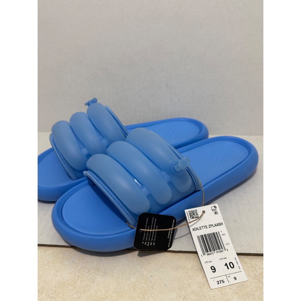 Adidas Adilette Zplaash Mens Slide Sandal 9 Blue New Puffy Inflatable IF8663